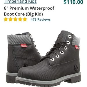 Black children's helper Timberland boots